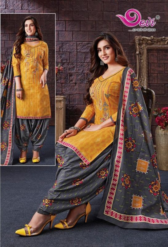 Devi Lizza Regular Wear Wholesale Printed Cotton Readymade Salwar Suit Catalog
